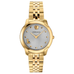 Versace Women’s Quartz Swiss Made Gold Stainless Steel Grey Dial 38mm Watch VELR00719