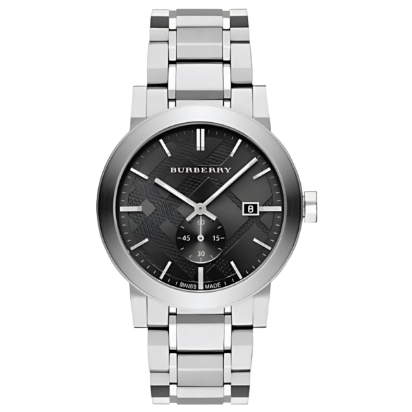 Burberry Men’s Swiss Made Stainless Steel Dark Grey Dial 42mm Watch BU9901