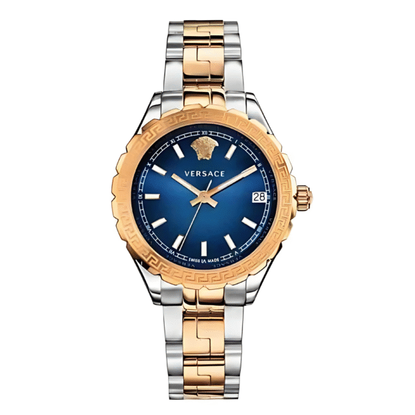 Versace Women’s Quartz Swiss Made Two-tone Stainless Steel Blue Dial 35mm Watch V12060017