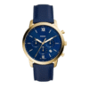 Fossil Men’s Chronograph Quartz Leather Strap Blue Dial 44mm Watch FS5790