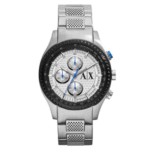 Armani Exchange Men’s Quartz Silver Stainless Steel Silver Dial 45mm Watch AX1602