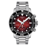 TISSOT Men’s Quartz Swiss Made Stainless Steel Red Gradient Dial 45mm Watch T120.417.11.421.00
