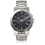 Burberry Men’s Swiss-Made Stainless Steel Black Dial 42mm Watch BU9351