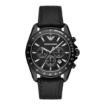Emporio Armani Men’s Quartz Black Nylone Strap Black Dial 44mm Watch AR6131