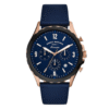 Fossil Men’s Chronograph Quartz Leather Strap Blue Dial 46mm Watch FS5814