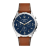 Fossil Men’s Quartz Leather Strap Blue Dial 46mm Watch FS5607