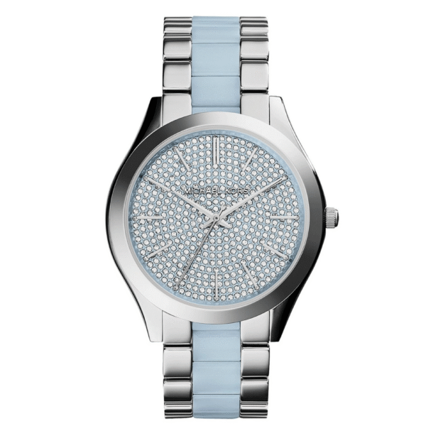 Michael Kors Women’s Quartz Stainless Steel Crystal Pave Dial 41mm Watch MK4297