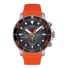 TISSOT Men’s Quartz Swiss Made Orange Silicone Strap Black Dial 45mm Watch T120.417.17.051.01
