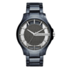 Armani Exchange Men’s Quartz Blue Stainless Steel Grey Skeleton Dial 46mm Watch AX2401