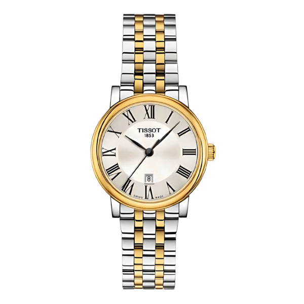 Tissot Women’s Quartz Swiss Made Two-tone Stainless Steel Silver Dial 30mm Watch T122.210.22.033.00