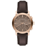Burberry Unisex Swiss Made Leather Strap Brown Dial 38mm Watch BU9755