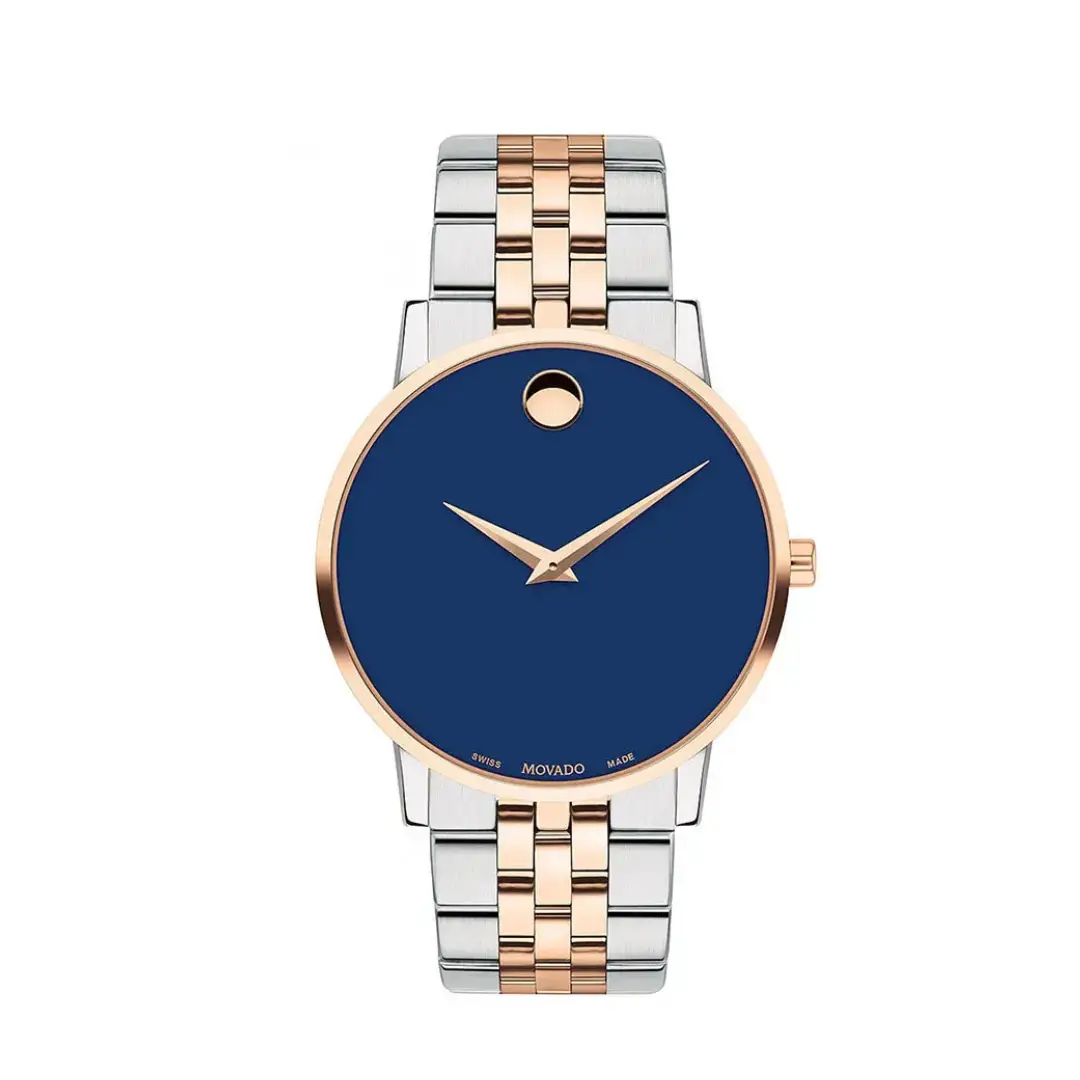 Movado Men’s Quartz Swiss Made Stainless Steel Blue Case 40mm Watch 0607267
