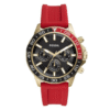 Fossil Men’s Quartz Red Silicone Strap Black Dial 45mm Watch BQ2499