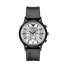 Emporio Armani Men’s Analogue Quartz Silicone Strap Silver Dial 43mm Watch AR11048