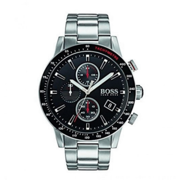 Hugo Boss Men’s Chronograph Quartz Stainless Steel Black Dial 44mm Watch 1513509