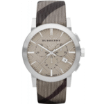 Burberry Men’s Swiss Made Leather Strap Light Brown Dial 42mm Watch BU9358