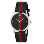 Gucci Men’s Swiss Made Quartz Leather Strap Multi Dial 38mm Watch YA1264079