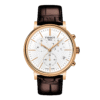 TISSOT Men’s Quartz Swiss Made Brown Leather Strap White Dial 41mm Watch T122.417.36.011.00
