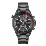 Hugo Boss Men’s Chronograph Quartz Stainless Steel Black Dial 46mm Watch 1513825