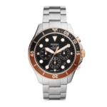 Fossil Men’s Chronograph Quartz Stainless Steel Black Dial 46mm Watch FS5768