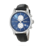 Hugo Boss Men’s Chronograph Leather Strap Blue Dial 41mm Watch 1513283