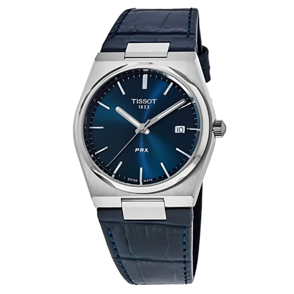 TISSOT PRX Men’s Quartz Swiss Made Blue Leather Strap Blue Dial 40mm Watch T137.410.16.041.00