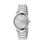 Gucci Unisex Swiss Made Quartz Silver Stainless Steel Silver Dial 38mm Watch YA1264095