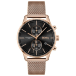 Hugo Boss Men’s Quartz Chronograph Stainless Steel Black Dial 42mm Watch 1513806