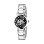 Gucci Women’s Swiss Made Quartz Stainless Steel Black Dial 27mm Watch YA1265024