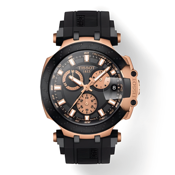 TISSOT T-RACE Men’s Quartz Black Silicone Strap Black Dial 47mm Watch T115.417.37.051.00