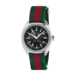 Gucci Men’s Swiss Made Quartz Nylon Strap Black Dial 41mm Watch YA142305