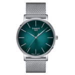 TISSOT Men’s Quartz Swiss-Made Silver Stainless Steel Green Dial 40mm Watch T143.410.11.091.00