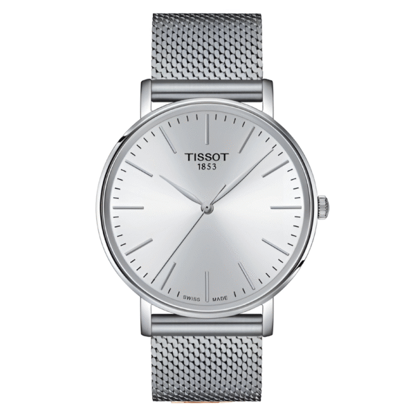 TISSOT Men’s Quartz Swiss-Made Silver Stainless Steel White Dial 40mm Watch T143.410.11.011.00