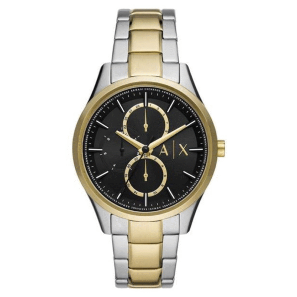 Armani Exchange Men’s Quartz Two Tone Stainless Steel Black Dial 42mm Watch AX1865