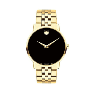 Movado Men’s Swiss Made Quartz Stainless Steel Black Case 40mm Watch 0607203