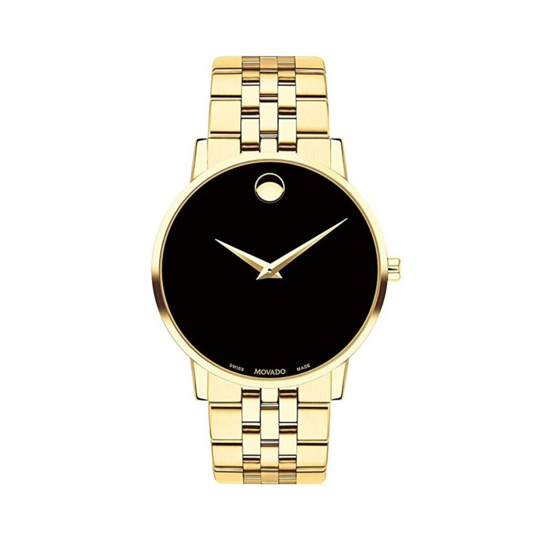 Movado Men’s Swiss Made Quartz Stainless Steel Black Case 40mm Watch 0607203