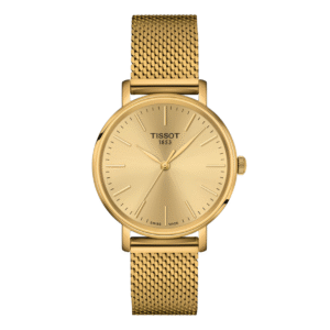 Tissot Women’s Quartz Swiss Made Gold Stainless Steel Champagne Dial 34mm Watch T143.210.33.021.00
