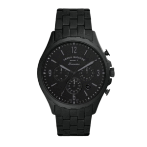 Fossil Men’s Chronograph Quartz Stainless Steel Black Dial 46mm Watch FS5697