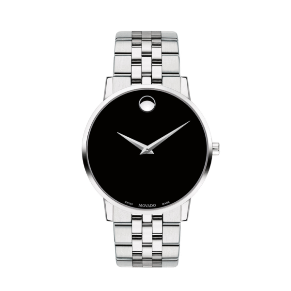 Movado Men’s Quartz Swiss Made Stainless Steel Black Case 40mm Watch 0607199