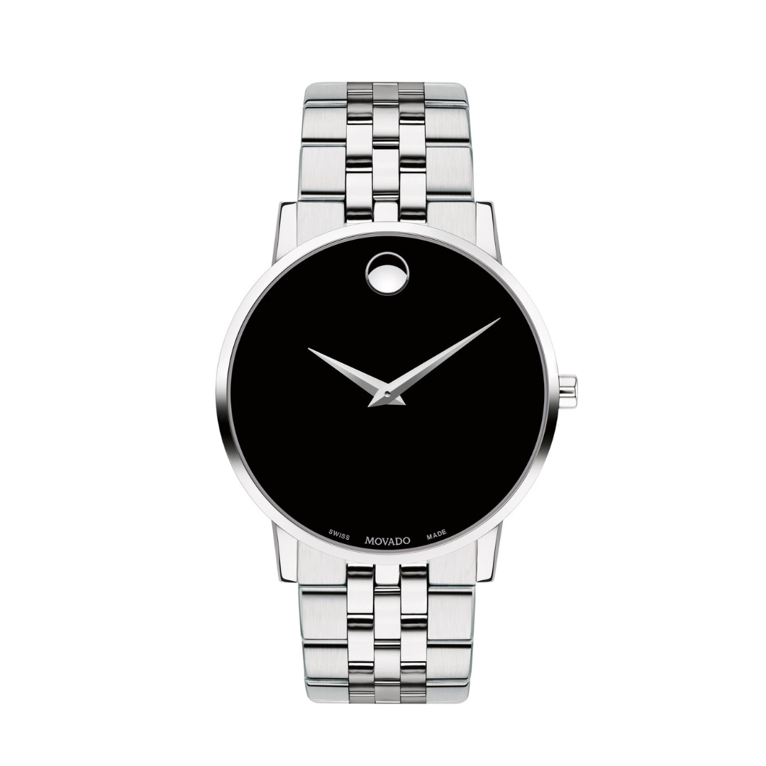 Movado Men’s Quartz Swiss Made Stainless Steel Black Case 40mm Watch 0607199