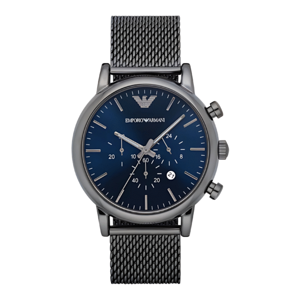 Emporio Armani Men’s Chronograph Quartz Stainless Steel Blue Dial 46mm Watch AR1979