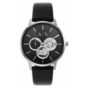 Armani Exchange Men’s Quartz Black Leather Strap Black Dial 42mm Watch AX2745