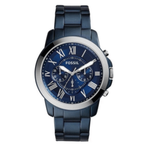 Fossil Men’s Chronograph Quartz Blue Stainless Steel Blue Dial 44mm Watch FS5230