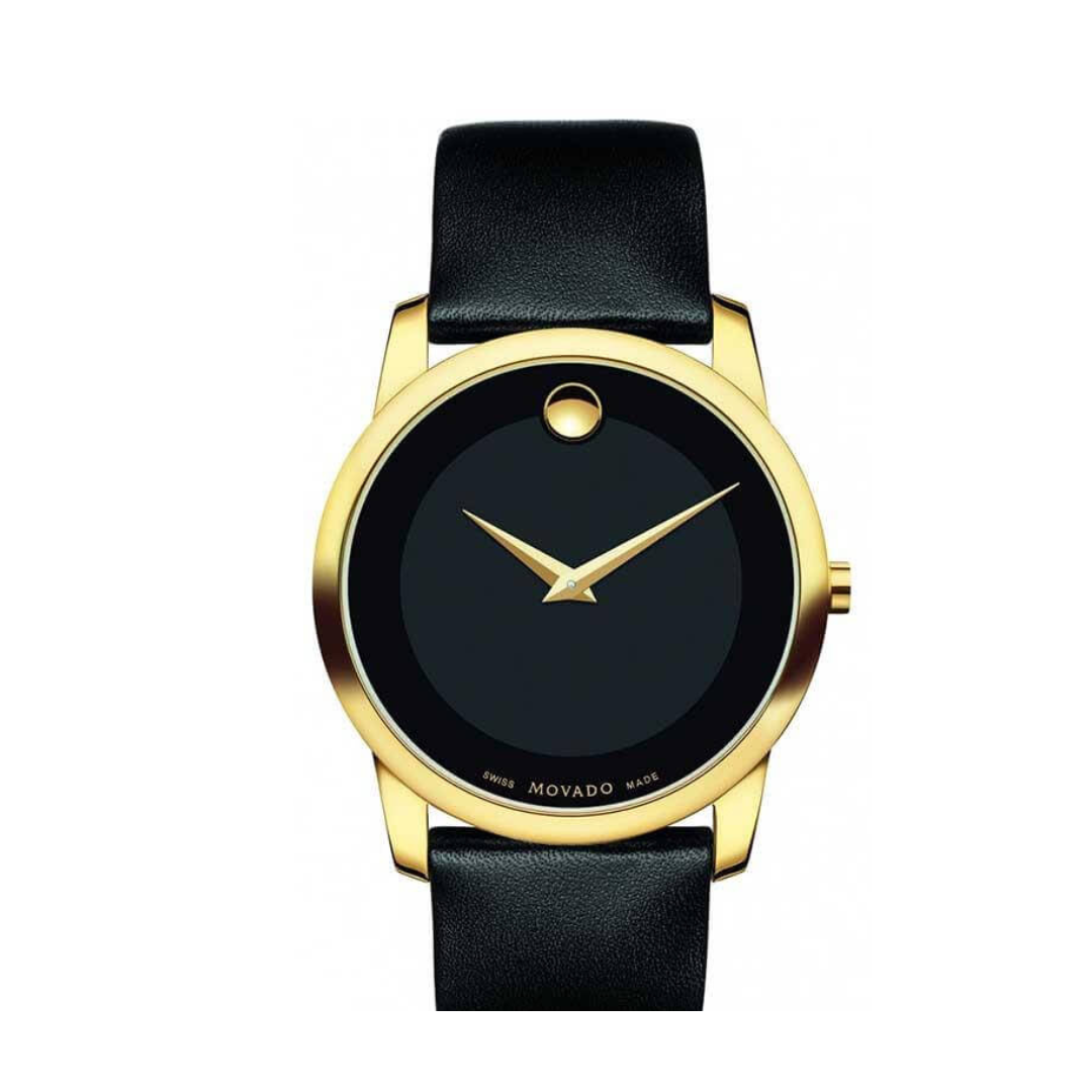 Movado Men's 0606876 Gold-Tone Watch Yellow Gold Plated Museum Classic - 0606876