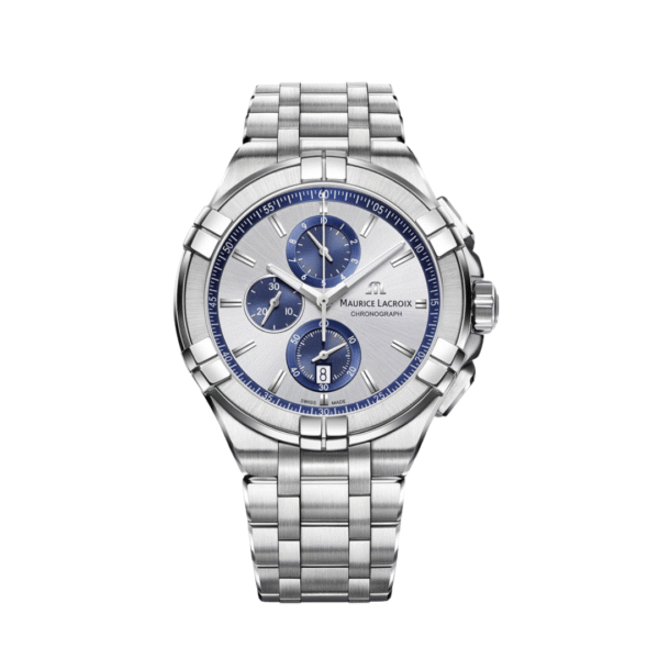 Maurice Lacroix Aikon Chronograph Silver Dial Silver Steel Strap Watch for Men