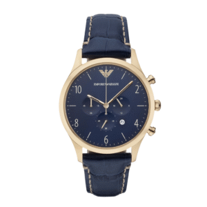 Emporio Armani Men’s Quartz Leather Strap Blue Case 43mm Watch AR1862