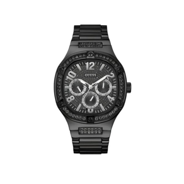 Guess Men’s Quartz Black Stainless Steel Black Dial 46mm Watch GW0576G3
