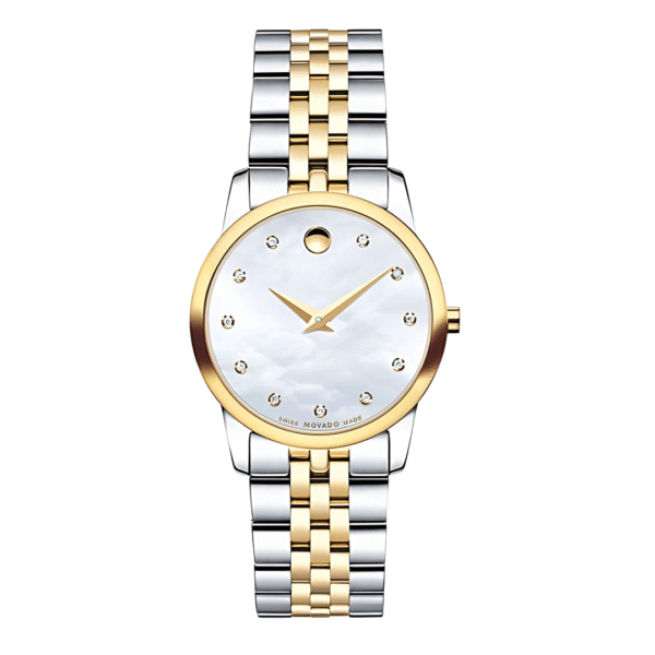 Movado Women’s Quartz Swiss Made Stainless Steel Mother of pearl Dial 28mm Watch 0606613