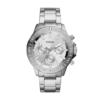 Fossil Men’s Chronograph Quartz Silver Stainless Steel Silver Dial 45mm Watch BQ2490