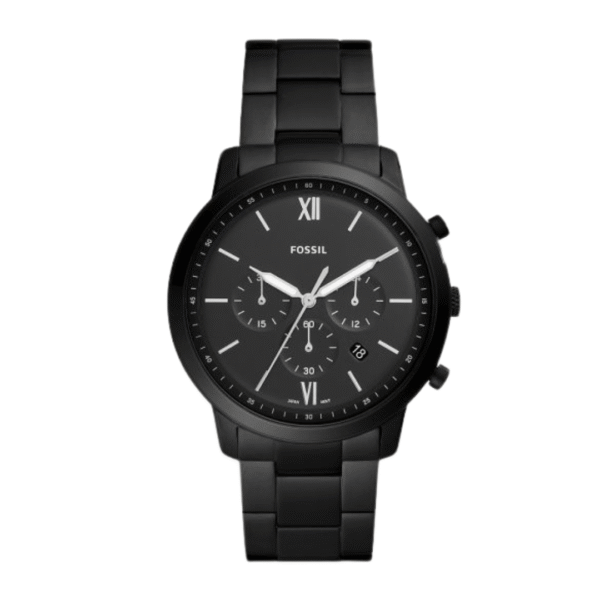 Fossil Men’s Chronograph Quartz Stainless Steel Black Dial 44mm Watch FS5474